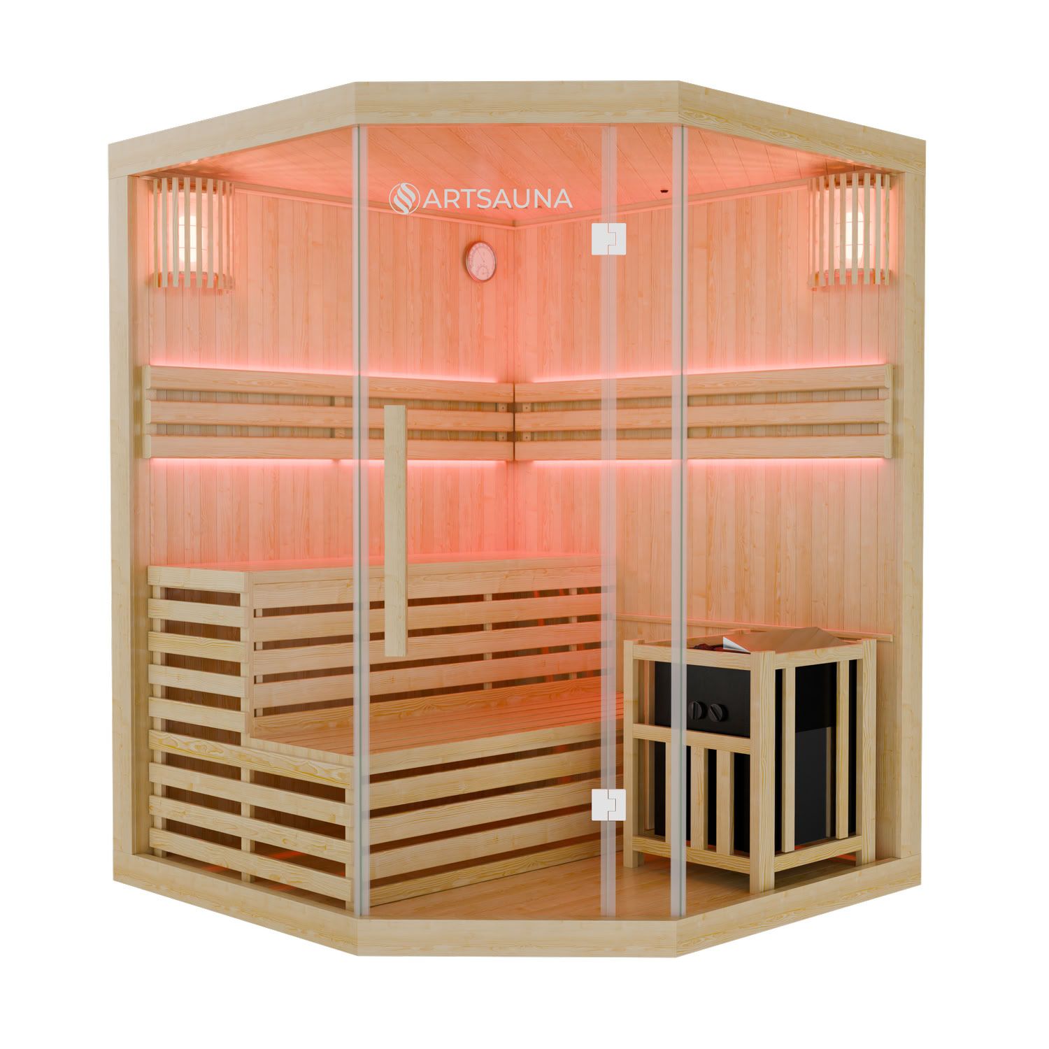 artsauna-espoo150-premium-saunakabine-3-personen-hemlock image 2