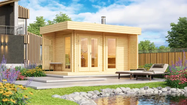 wellmia-reval-gartensauna-mit-vorraum-fichte-373-cm image 1