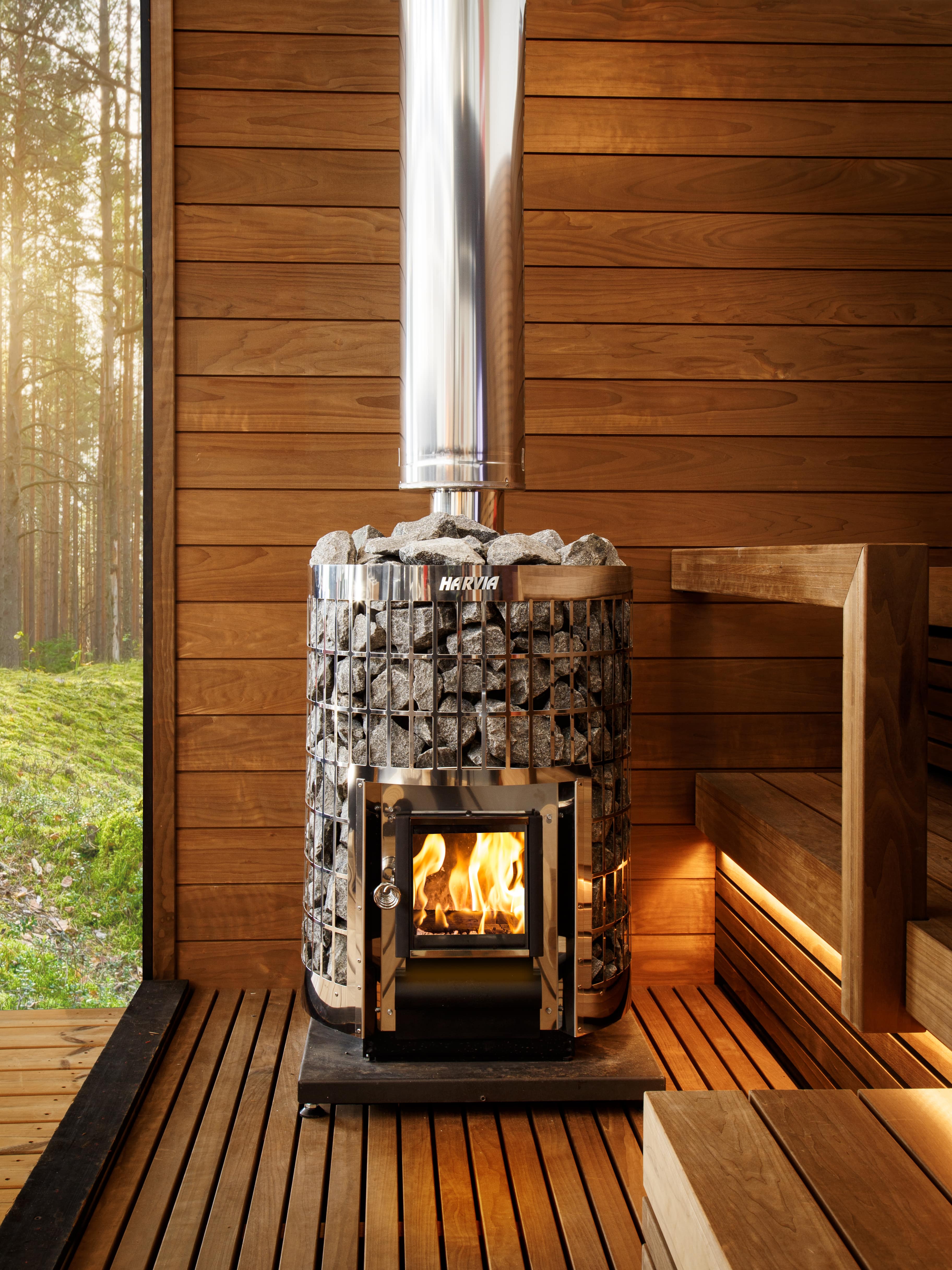 harvia-cilindro-20-holzofen-komplettset-17-kw-edelstahl-schornstein image 4