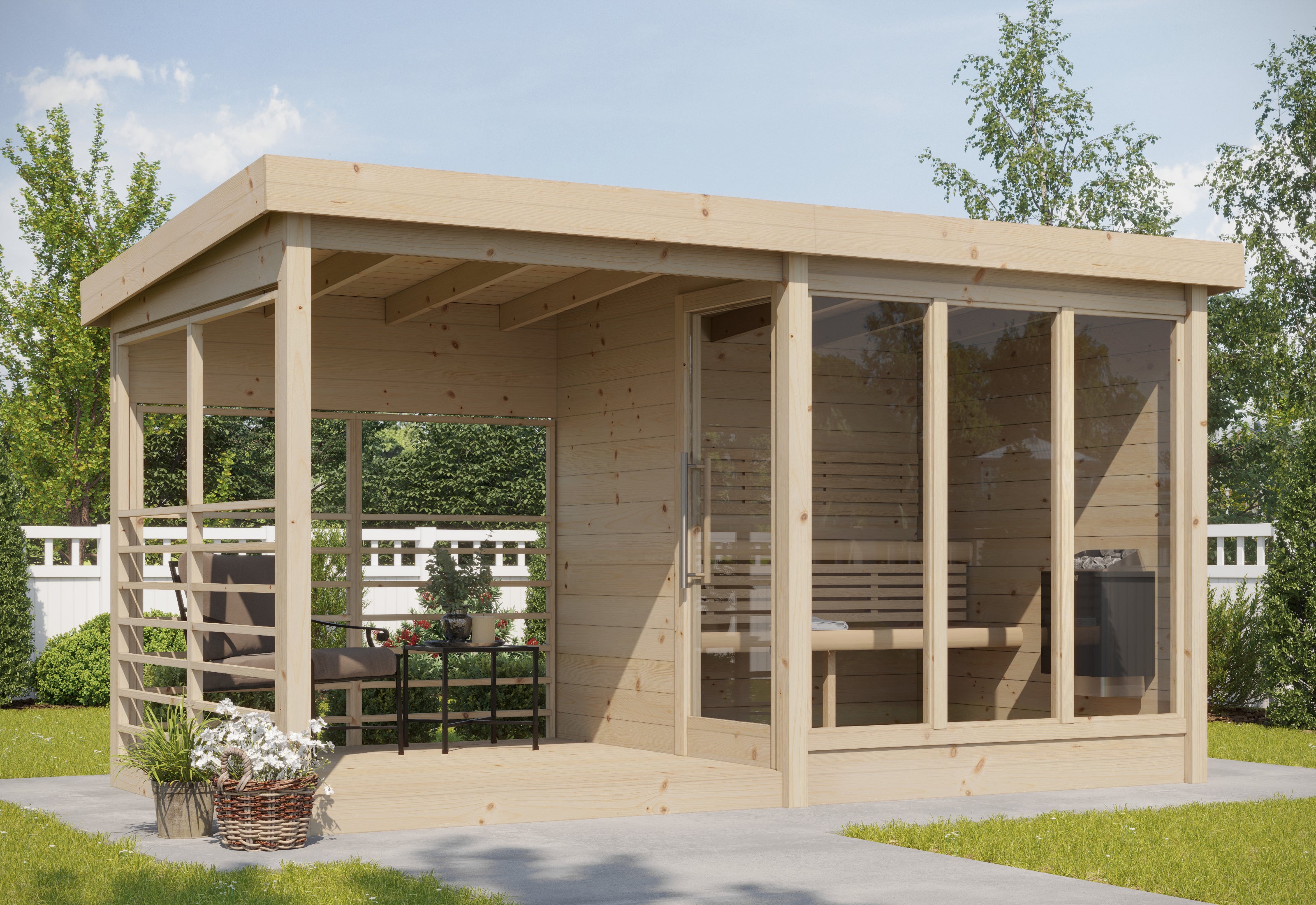 wellmia-anita-gartensauna-mit-glasfront-und-terrasse-4-personen image 2