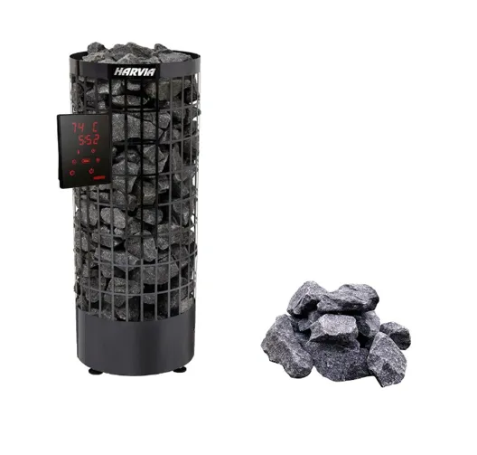 harvia-cilindro-xe-saunaofen-elektro-9-kw-black-steel-set image 1