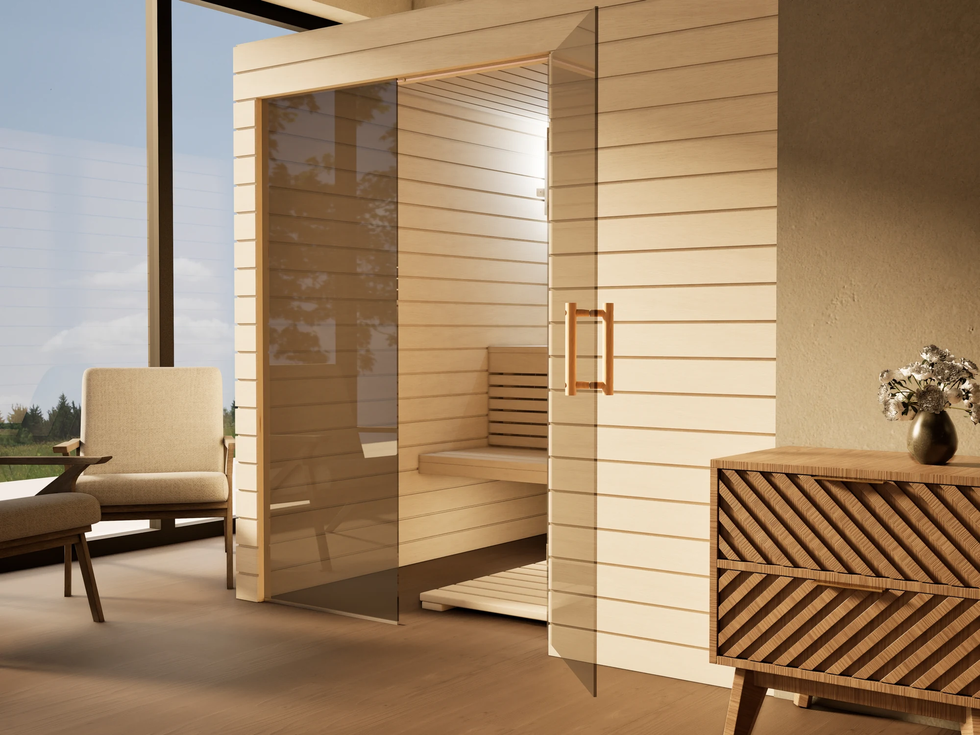 polarholz-venus-sauna-lindenholz-glaselement-comfort image 2