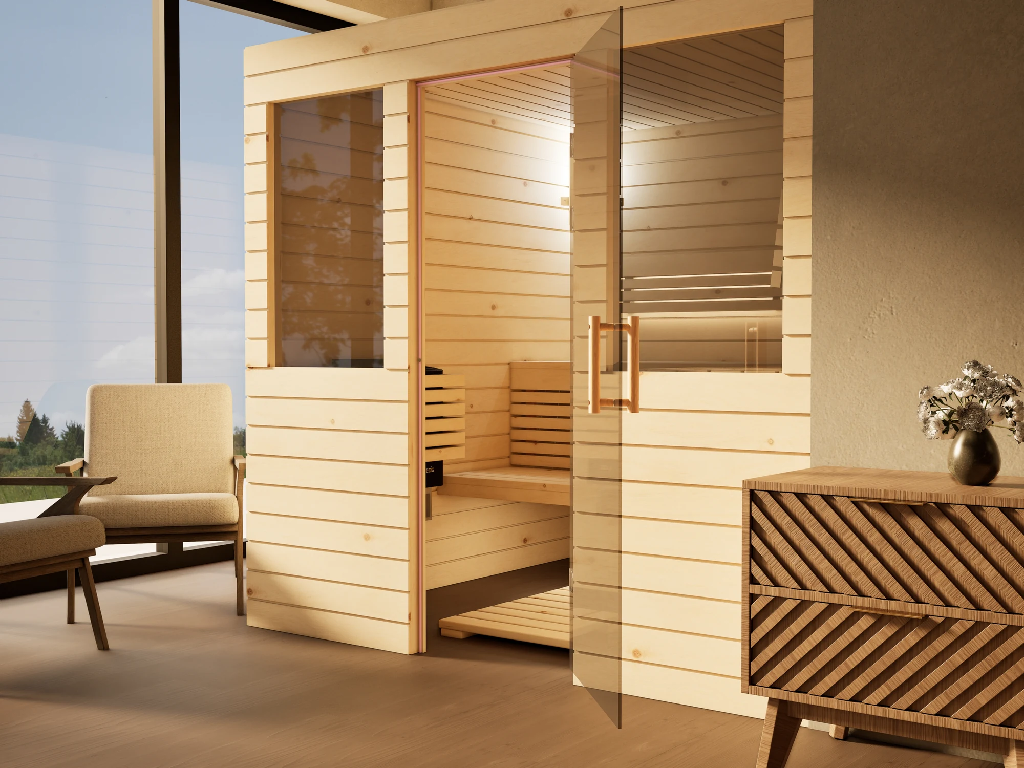 polarholz-venus-sauna-zirbenholz-ma-ofen-set-2-fenster image 3
