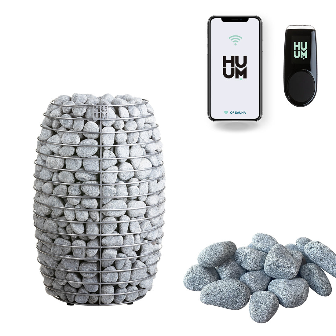 huum-hive-mini-elektroofen-saunaofen-set-9-kw-wifi-steine image 1