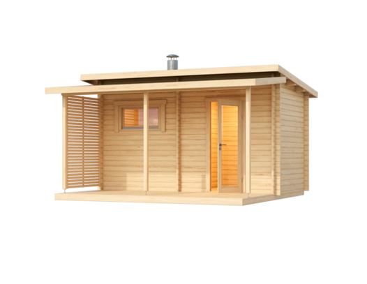 wellmia-hanko-plus-gartensauna-mit-vorraum-fichte-373-cm image 2